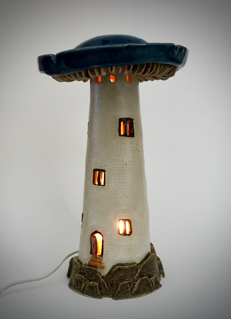 Ceramic Lighthouse Mushroom LAMP