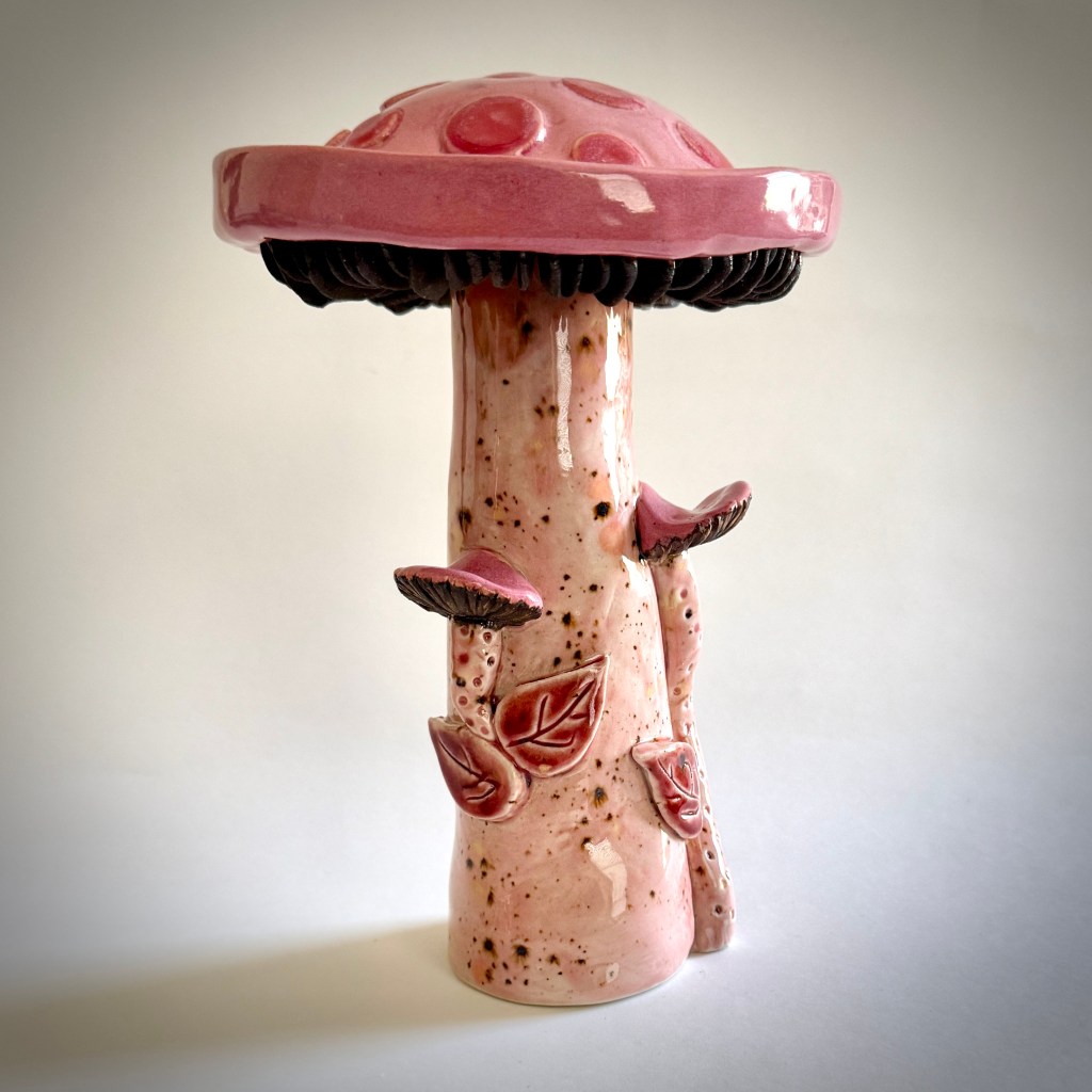 Glazed Ceramic Mushroom # 39